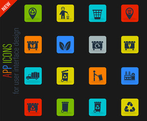 garbage icon set