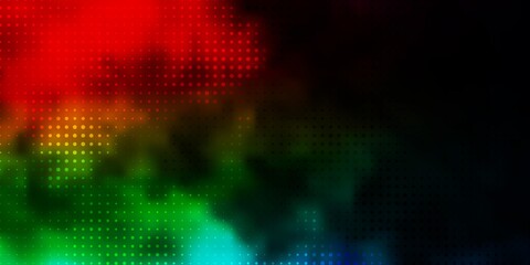 Dark Multicolor vector backdrop with circles. Colorful illustration with gradient dots in nature style. Pattern for websites, landing pages.