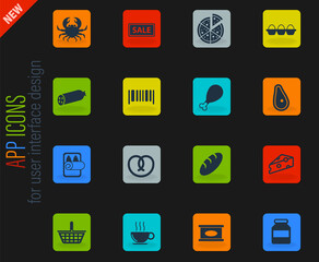 Grocery simply icons