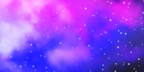 Light Pink, Blue vector layout with bright stars. Colorful illustration with abstract gradient stars. Design for your business promotion.