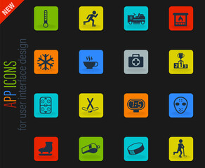 ice rink icon set