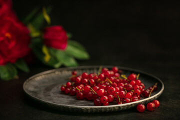 Gooseberries on a tray