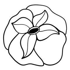 Cute kawaii whole persimmon fruit. Doodle contour art. Print for postcards, banner, poster, fabric, packaging, wrapping paper, gift, stationery, brand, coloring page.