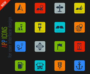 navigation icon set