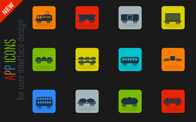 Rail-freight traffic icons