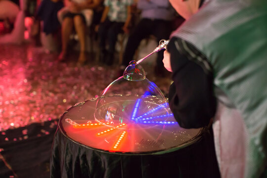 Bubble show at the event - Powered by Adobe