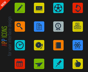 School simply icons