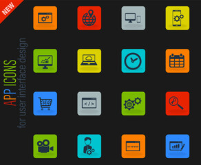 SEO and development simply icons