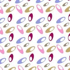 Pink, beige, blue, burgundy ovals, background