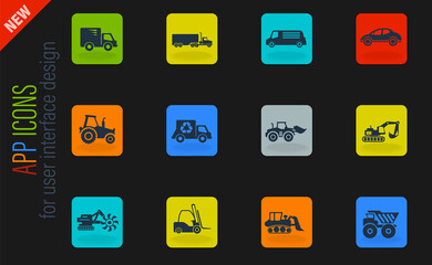 Transport icon set
