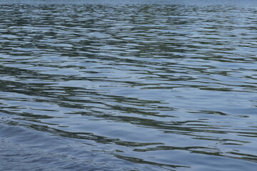 View of blue sea surface with ripple pattern on the sea surface