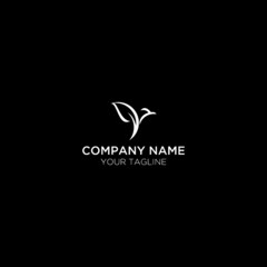 abstract natural bird logo