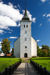 Fototapeta na wymiar Vie to the medieval church in the historic centre of Viljandi, Estonia