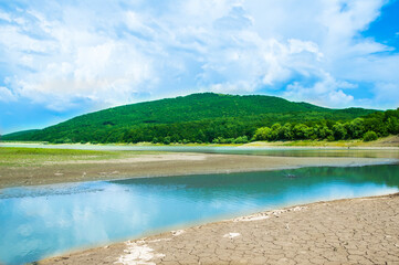 lake and mountains