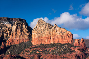 Ship Rock or Sail Rock, rises above Sedona as a prominent landmark within Coconino National Forest.  