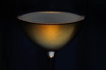 glass of white wine / taça de vinho branco