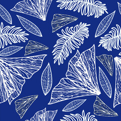 seamless pattern with leaves
