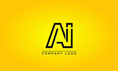 Unique, Modern, Elegant and Geometric Style Typography Alphabet AI letters logo Icon