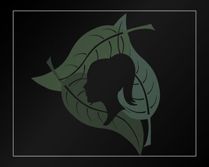 black frame girl background