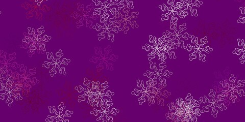 Fototapeta na wymiar Light purple vector doodle texture with flowers.