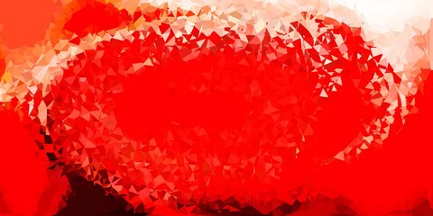 Light red vector triangle mosaic pattern.