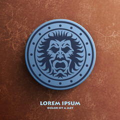 Shield icon, Flat style, vector