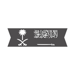 saudi arabia national day, ribbon celebration freedom silhouette style icon