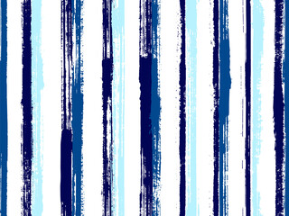 Ink hand drawn parallel lines vector seamless pattern. Funky cotton fabric print design. Grainy 