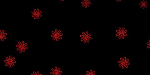 Dark Red, Yellow vector backdrop with chaotic shapes.