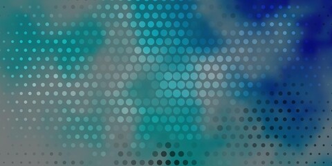 Dark BLUE vector background with circles. Abstract decorative design in gradient style with bubbles. Pattern for websites, landing pages.