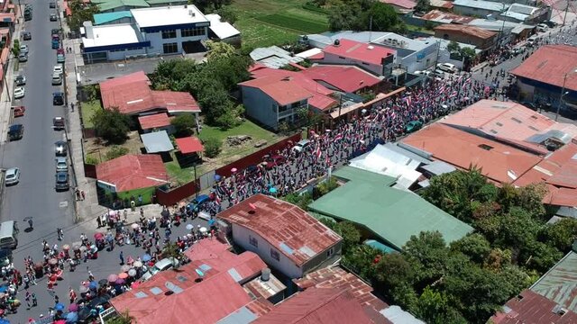 DRONE- Desfiles costarricenses en celebraci&oacute;n al 15 de setiembre, d&iacute;a de la independencia de Costa Rica