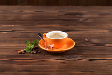 coffee on a wooden background