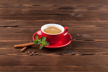 coffee on a wooden background