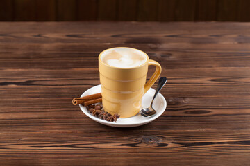 coffee on a wooden background