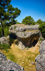 Los Callejones route in Las Majadas. Cuenca mountains in Cuenca. Castilla La Mancha. Spain