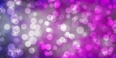 Light Pink vector pattern with circles. Colorful illustration with gradient dots in nature style. Pattern for booklets, leaflets.