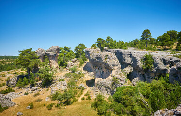 Fototapeta premium Los Callejones route in Las Majadas. Cuenca mountains in Cuenca. Castilla La Mancha. Spain