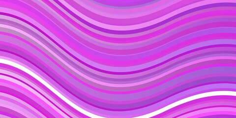 Light Purple, Pink vector background with curves. Illustration in abstract style with gradient curved.  Pattern for websites, landing pages.