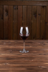 wine on a wooden background