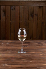 wine on a wooden background