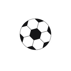 Fototapeta premium Vector flat outline football ball isolated on white background