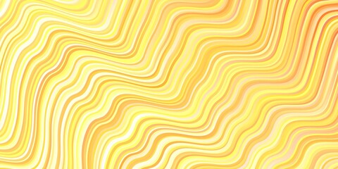 Obraz premium Light Orange vector backdrop with curved lines.