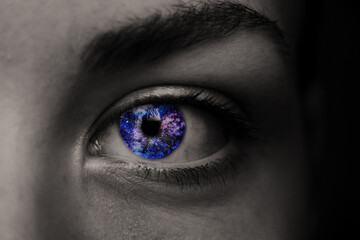 galaxy eye of the girl
