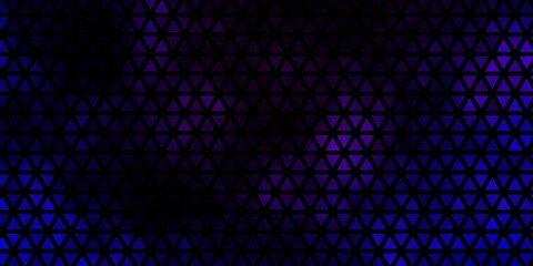 Dark Pink, Blue vector backdrop with lines, triangles.