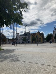 Naklejka premium old town square in warsaw