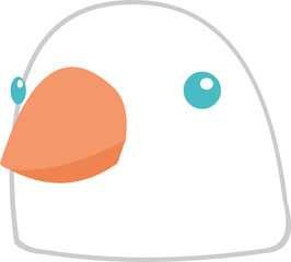 Vector illustration of the face of a pigeon