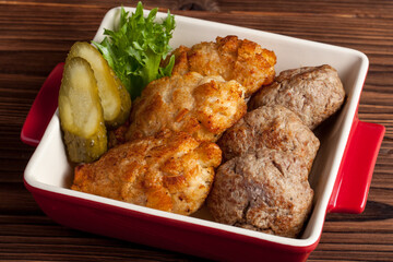 cutlets with cucumbers