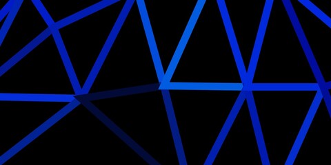 Dark blue vector polygonal background.