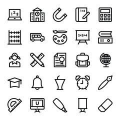 School, Education, Stationery, Office Vector Icons 1