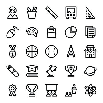 School, Education, Stationery, Office Vector Icons 2